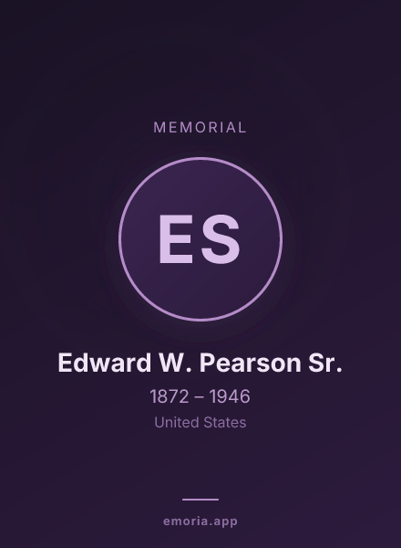 Memorial portrait of Edward W. Pearson Sr.