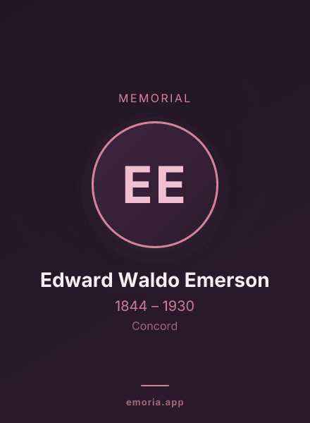 Memorial portrait of Edward Waldo Emerson