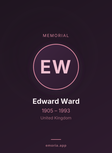 Memorial portrait of Edward Ward