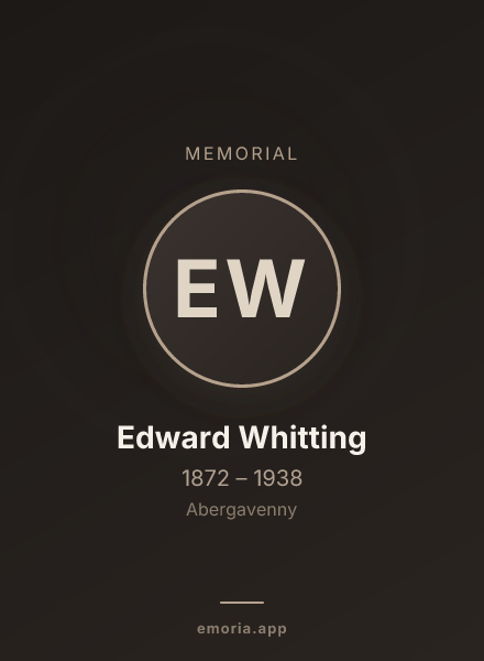 Memorial portrait of Edward Whitting