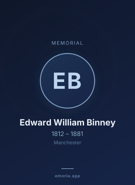Memorial portrait of Edward William Binney