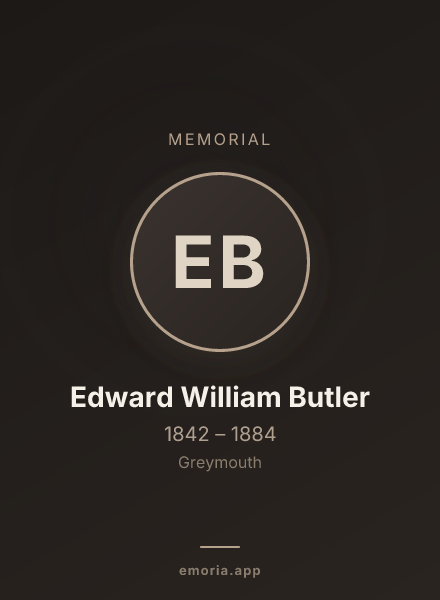 Memorial portrait of Edward William Butler