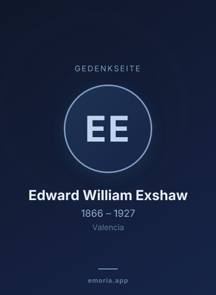 Gedenkportrait von Edward William Exshaw