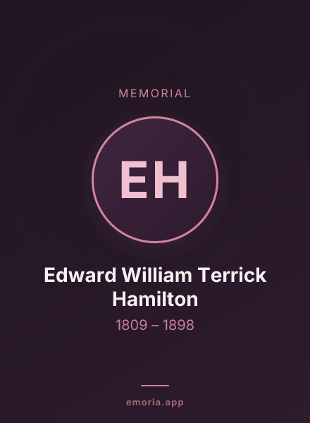 Memorial portrait of Edward William Terrick Hamilton
