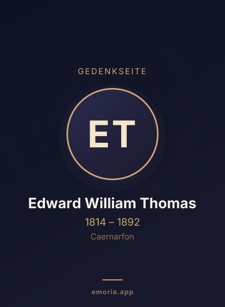 Gedenkportrait von Edward William Thomas