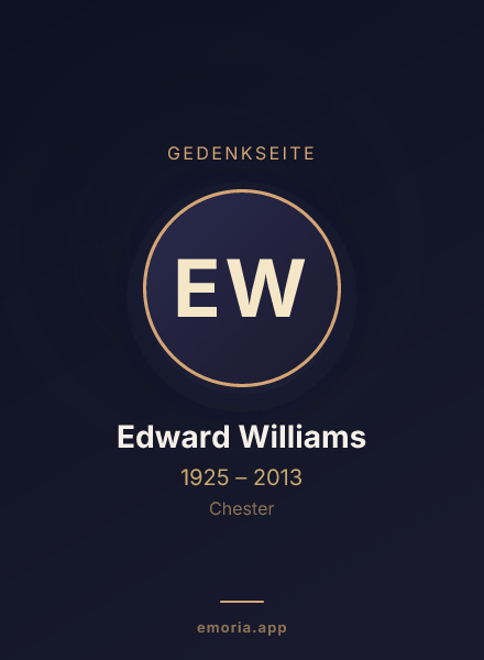 Gedenkportrait von Edward Williams