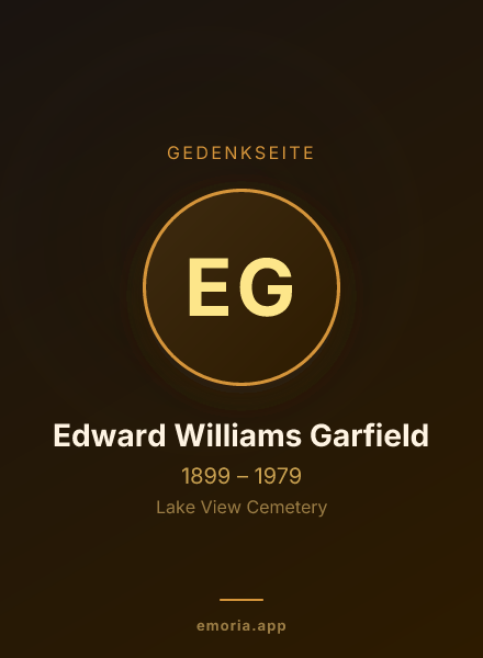 Gedenkportrait von Edward Williams Garfield