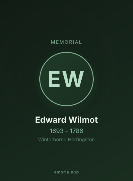 Memorial portrait of Edward Wilmot