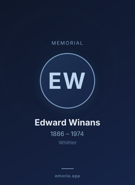 Memorial portrait of Edward Winans