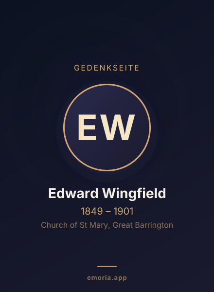 Gedenkportrait von Edward Wingfield