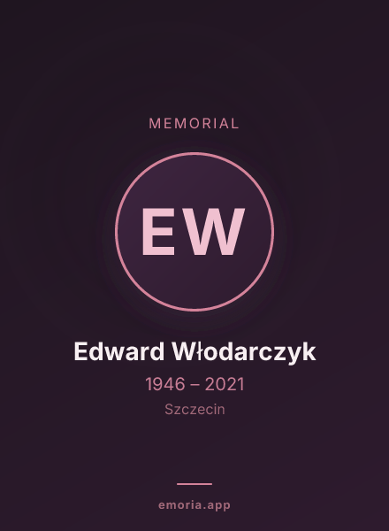 Memorial portrait of Edward Włodarczyk