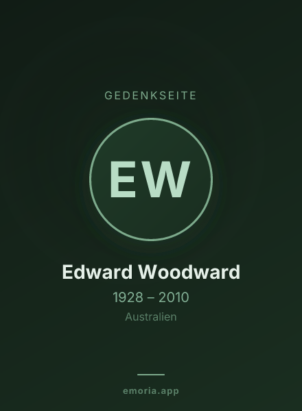 Gedenkportrait von Edward Woodward