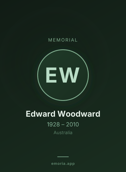 Memorial portrait of Edward Woodward