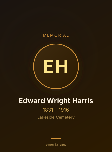 Memorial portrait of Edward Wright Harris