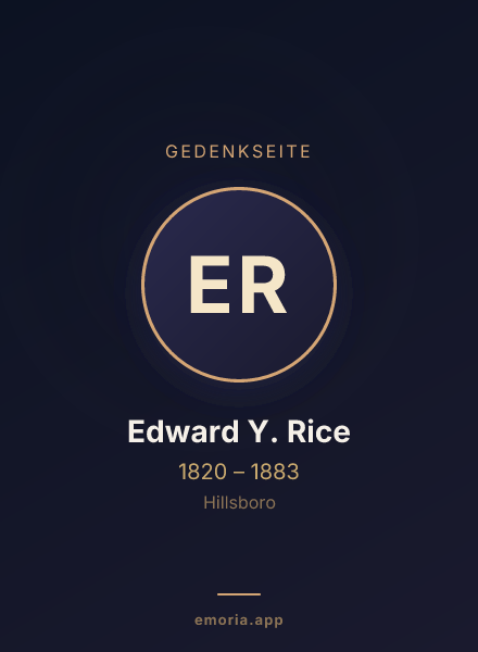 Gedenkportrait von Edward Y. Rice