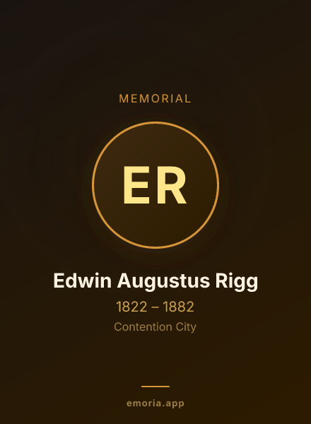 Memorial portrait of Edwin Augustus Rigg