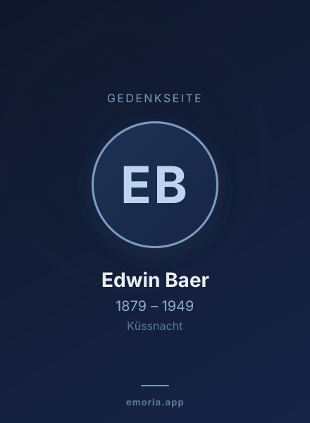 Gedenkportrait von Edwin Baer