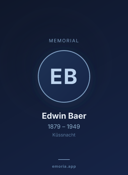 Memorial portrait of Edwin Baer