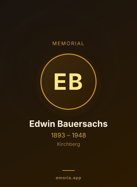 Memorial portrait of Edwin Bauersachs