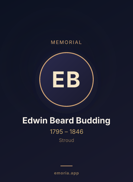 Memorial portrait of Edwin Beard Budding
