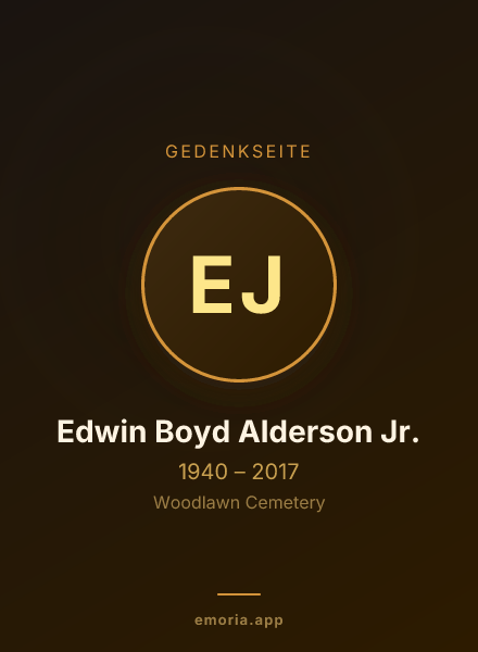 Gedenkportrait von Edwin Boyd Alderson Jr.