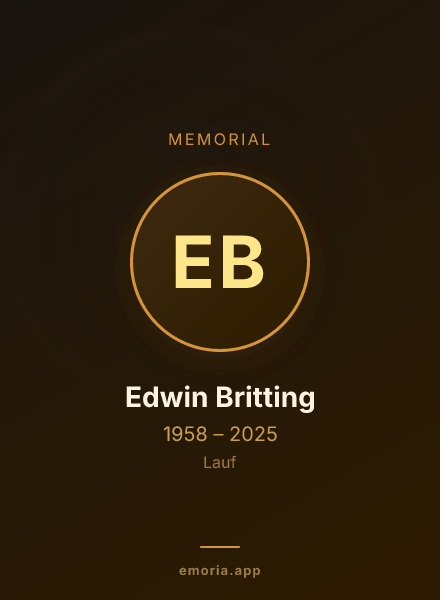 Memorial portrait of Edwin Britting