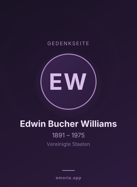 Gedenkportrait von Edwin Bucher Williams