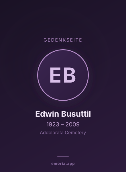 Gedenkportrait von Edwin Busuttil