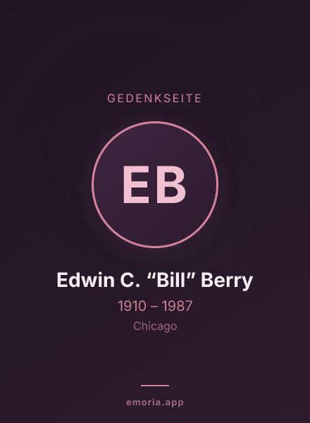 Gedenkportrait von Edwin C. “Bill” Berry