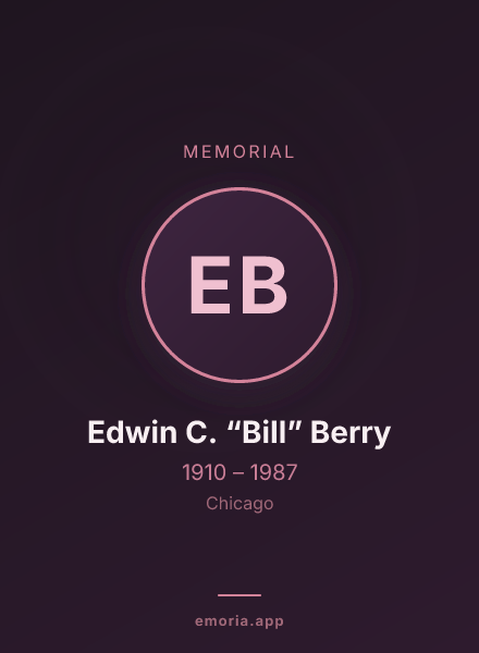 Memorial portrait of Edwin C. “Bill” Berry