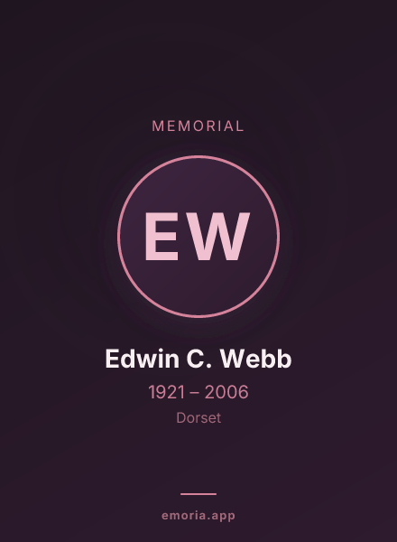 Memorial portrait of Edwin C. Webb