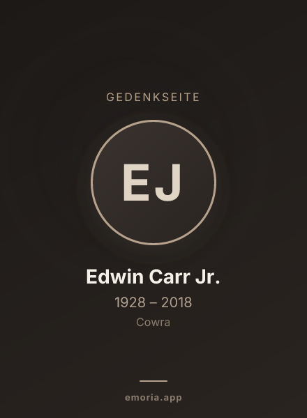 Gedenkportrait von Edwin Carr Jr.