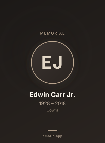 Memorial portrait of Edwin Carr Jr.