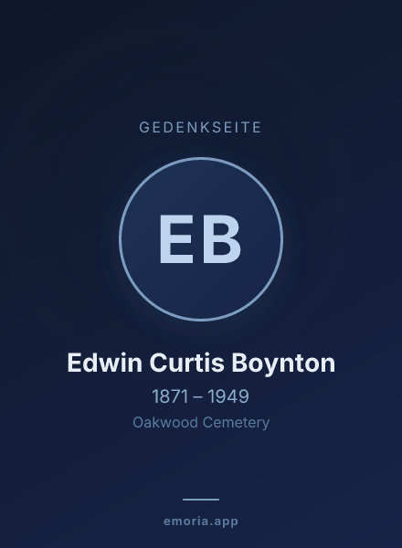 Gedenkportrait von Edwin Curtis Boynton