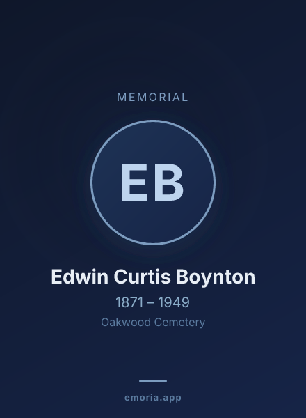 Memorial portrait of Edwin Curtis Boynton