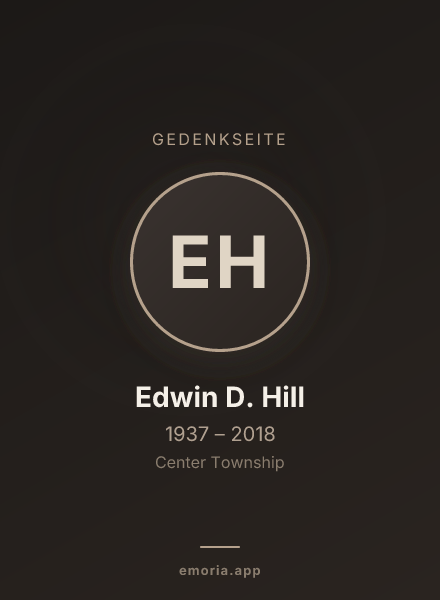 Gedenkportrait von Edwin D. Hill