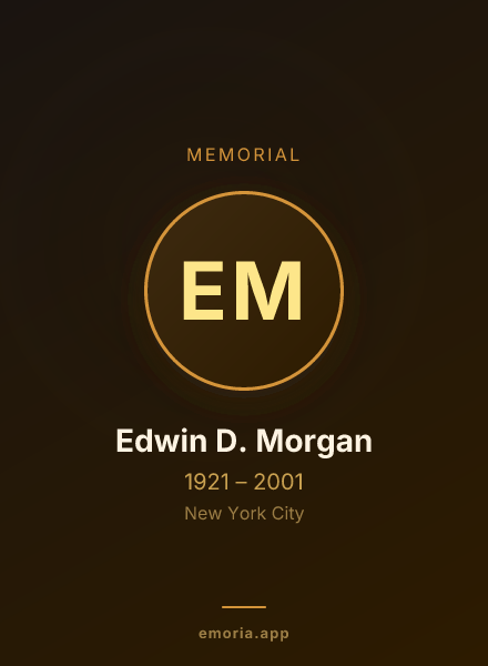 Memorial portrait of Edwin D. Morgan