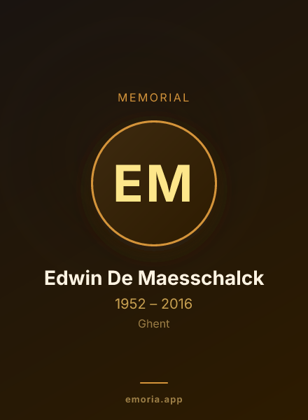 Memorial portrait of Edwin De Maesschalck