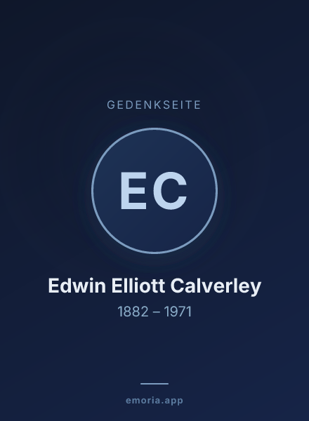 Gedenkportrait von Edwin Elliott Calverley