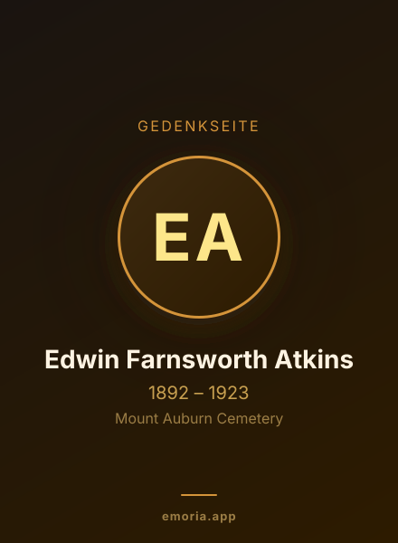 Gedenkportrait von Edwin Farnsworth Atkins
