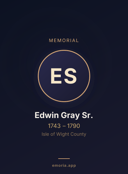 Memorial portrait of Edwin Gray Sr.