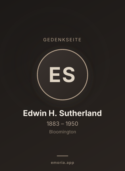 Gedenkportrait von Edwin H. Sutherland