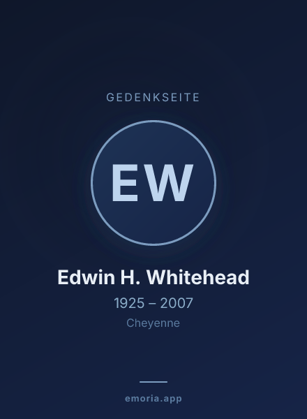 Gedenkportrait von Edwin H. Whitehead