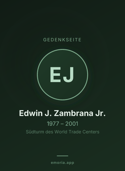 Gedenkportrait von Edwin J. Zambrana Jr.