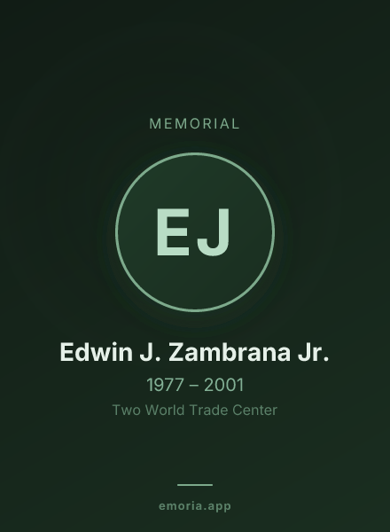 Memorial portrait of Edwin J. Zambrana Jr.