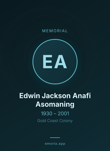 Memorial portrait of Edwin Jackson Anafi Asomaning