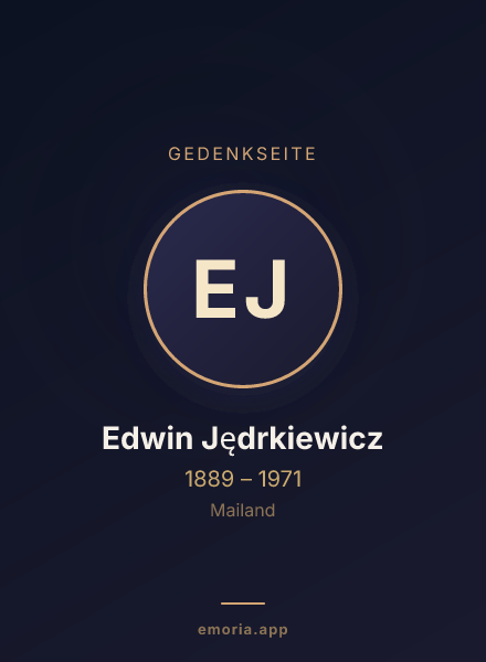 Gedenkportrait von Edwin Jędrkiewicz