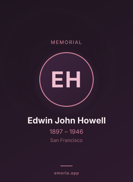 Memorial portrait of Edwin John Howell