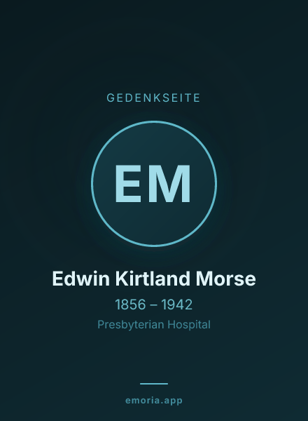 Gedenkportrait von Edwin Kirtland Morse