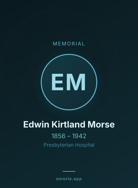 Memorial portrait of Edwin Kirtland Morse